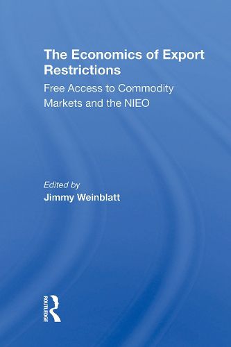 Cover image for The Economics Of Export Restrictions