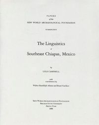 Cover image for The Linguistics of Southeast Chiapas, Mexico, Volume 50: Number 50