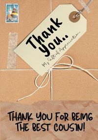 Cover image for Thank You For Being The Best Cousin: My Gift Of Appreciation: Full Color Gift Book Prompted Questions 6.61 x 9.61 inch