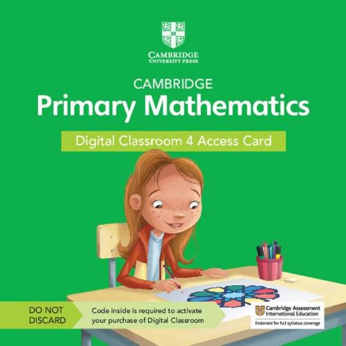 Cover image for Cambridge Primary Mathematics Digital Classroom 4 Access Card (1 Year Site Licence)