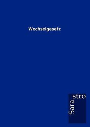 Cover image for Wechselgesetz