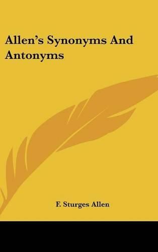 Cover image for Allen's Synonyms and Antonyms