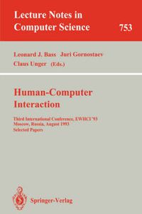 Cover image for Human-Computer Interaction: Third International Conference, EWHCI '93, Moscow, Russia, August 3-7, 1993. Selected Papers