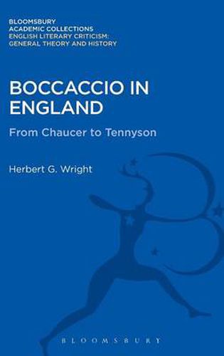 Cover image for Boccaccio in England: From Chaucer to Tennyson