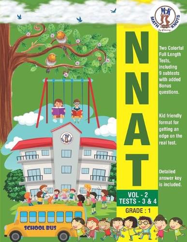 Cover image for NNAT - Grade 1 - VOL - 2 - TESTS - 3 & 4