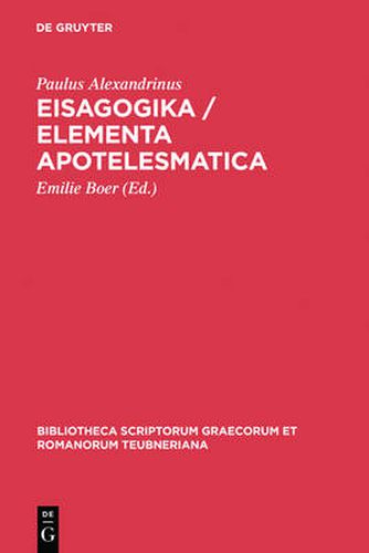 Cover image for Eisagogika / Elementa apotelesmatica