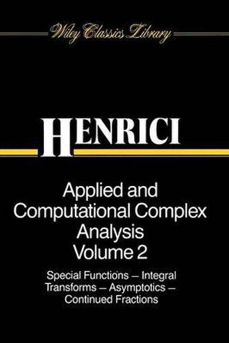 Cover image for Applied and Computational Complex Analysis