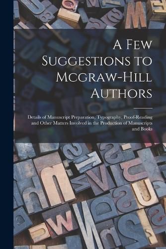 A Few Suggestions to Mcgraw-Hill Authors