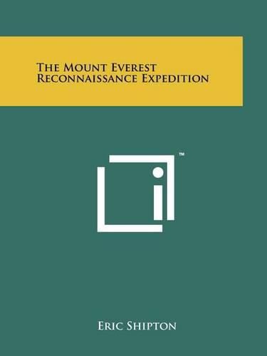 Cover image for The Mount Everest Reconnaissance Expedition