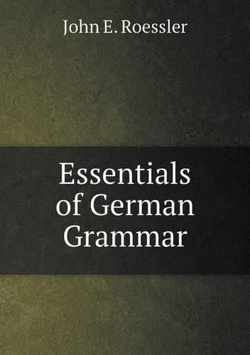 Cover image for Essentials of German Grammar