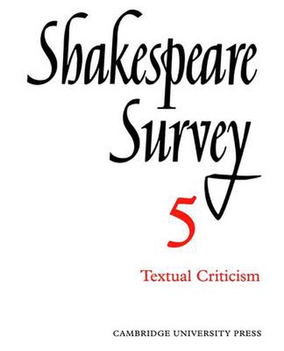 Cover image for Shakespeare Survey