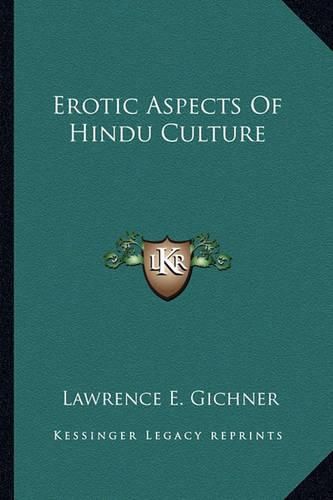 Cover image for Erotic Aspects of Hindu Culture