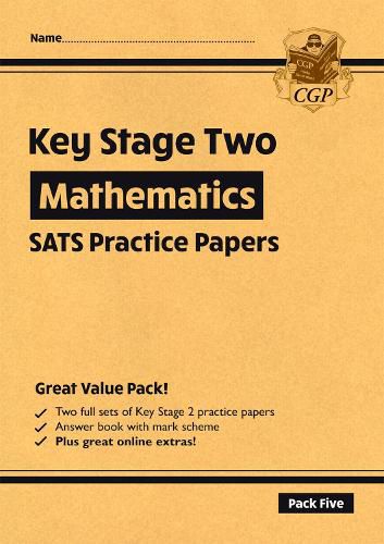 Cover image for New KS2 Maths SATS Practice Papers: Pack 5 - for the 2023 tests (with free Online Extras)