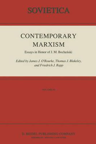 Cover image for Contemporary Marxism: Essays in Honor of J. M. Boche?ski