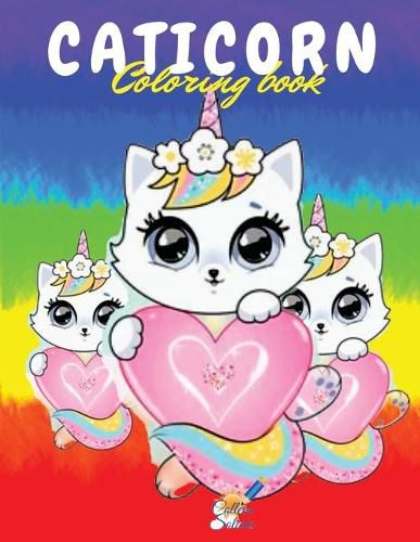 Cover image for Caticorn Coloring Book: A Beautiful Coloring Book for Boys and Girls 4-8 ages with wonderful Caticorns