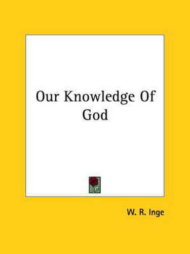 Cover image for Our Knowledge of God