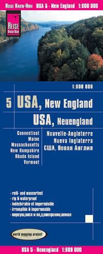 Cover image for USA 5 New England (1:600.000) 2018