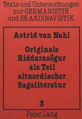 Cover image for Originale Riddarasoegur ALS Teil Altnordischer Sagaliteratur