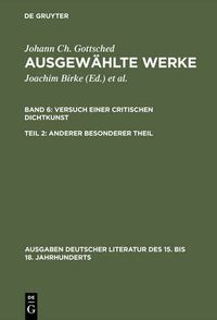 Cover image for Ausgewahlte Werke, Bd 6/Tl 2, Anderer besonderer Theil