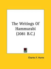 Cover image for The Writings of Hammurabi (2081 B.C.)