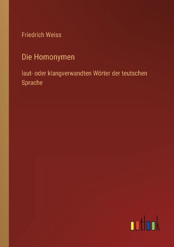 Cover image for Die Homonymen