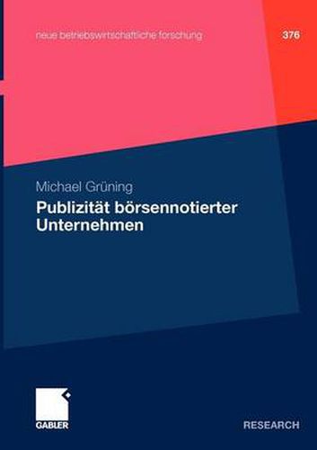 Cover image for Publizitat Boersennotierter Unternehmen