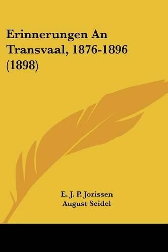 Cover image for Erinnerungen an Transvaal, 1876-1896 (1898)