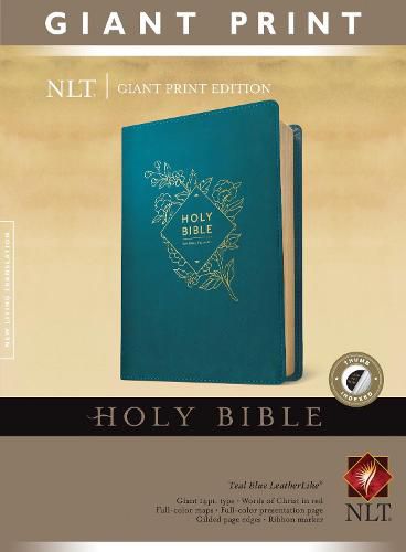 NLT Holy Bible, Giant Print (Red Letter, LeatherLike, Teal B
