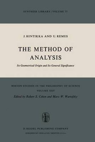 The Method of Analysis: Its Geometrical Origin and Its General Significance