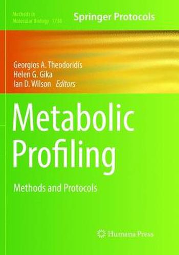 Cover image for Metabolic Profiling: Methods and Protocols