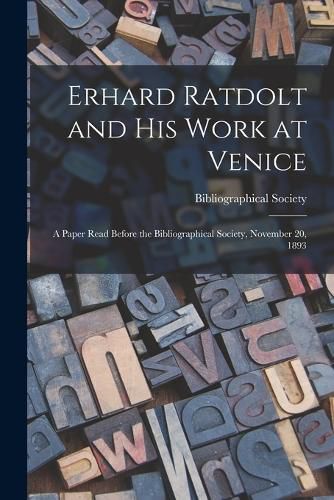 Cover image for Erhard Ratdolt and His Work at Venice