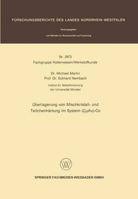 Cover image for Ueberlagerung Von Mischkristall- Und Teilchenartung Im System (CuAu)-Co
