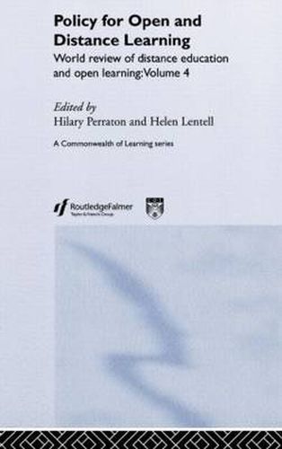 Cover image for Policy for Open and Distance Learning: World review of distance education and open learning Volume 4