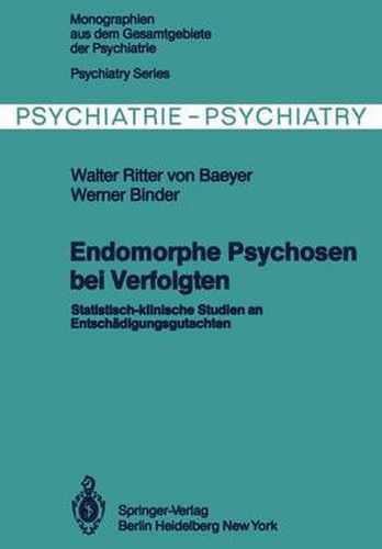 Cover image for Endomorphe Psychosen bei Verfolgten