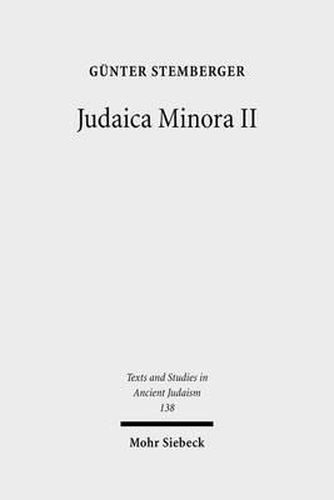 Cover image for Judaica Minora: Teil II: Geschichte und Literatur des rabbinischen Judentums