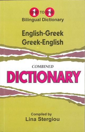 Cover image for English-Greek & Greek-English One-to-One Dictionary (exam-suitable)