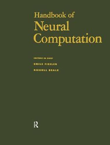 Cover image for Handbook of Neural Computation