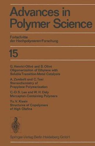 Advances in Polymer Science / Fortschritte der Hochpolymeren-Forschung