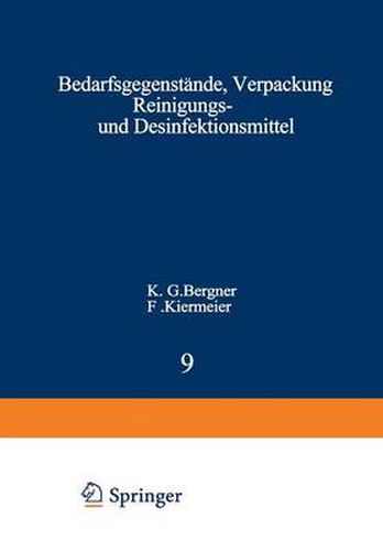 Cover image for Bedarfsgegenstande, Verpackung Reinigungs- Und Desinfektionsmittel