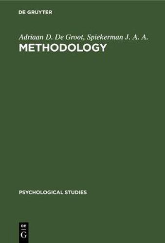 Cover image for Methodology: Foundations of inference and research in the behavioral sciences