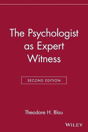 Cover image for The Psychologist as Expert Witness