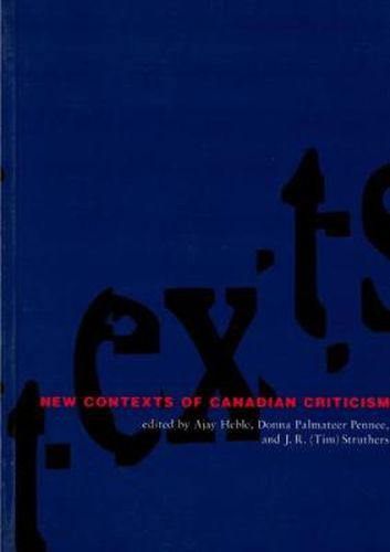 Cover image for New Contexts of Canadian Criticism