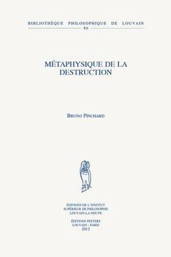 Cover image for Metaphysique De La Destruction