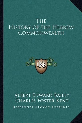 Cover image for The History of the Hebrew Commonwealth