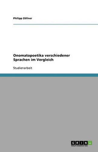 Cover image for Onomatopoetika verschiedener Sprachen im Vergleich