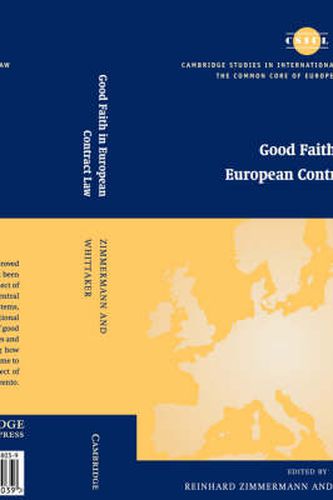 Cover image for Good Faith in European Contract Law