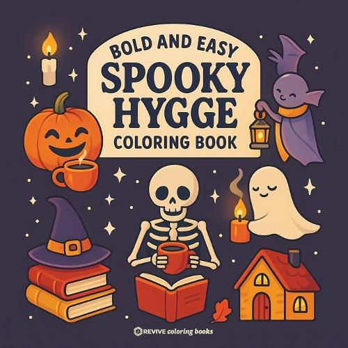 Cover image for Bold & Easy Spooky Hygge Coloring Book