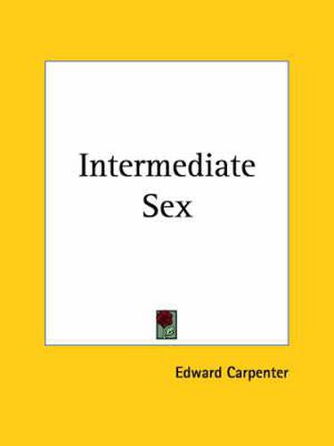 Cover image for Intermediate Sex (1912)