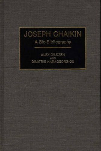 Cover image for Joseph Chaikin: A Bio-Bibliography