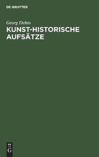 Cover image for Kunst-historische Aufsatze